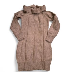 Cozy Brown Turtleneck Sweater Dress Size M